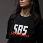 T-shirt South Beach Salento nera con stampa fluo