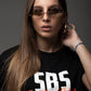 T-shirt South Beach Salento nera con stampa fluo