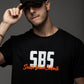 T-shirt South Beach Salento nera con stampa fluo